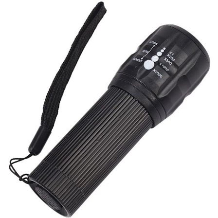 LED-ficklampa 18650/AAA-batteri LED-uppladdningsbar zoomable lykta Hög vattentät för utomhusjakt