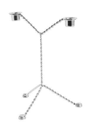 HAY Wire Candleholder Dekoration Silver Ø19 x H25