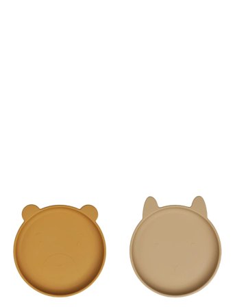 Liewood Olivia Plate - 2 Pack - Yellow - ONE SIZE