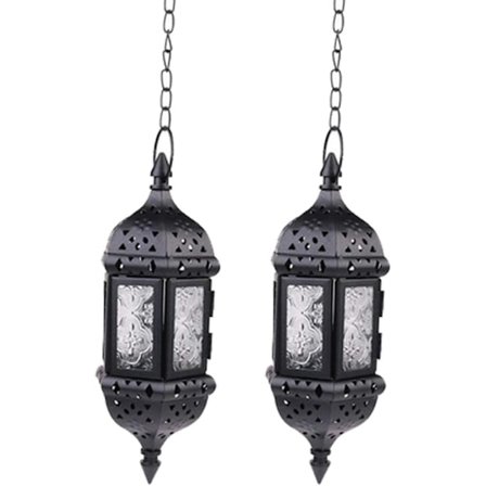 2 stk hengende lyslykter lykt Marokkansk lysekrone