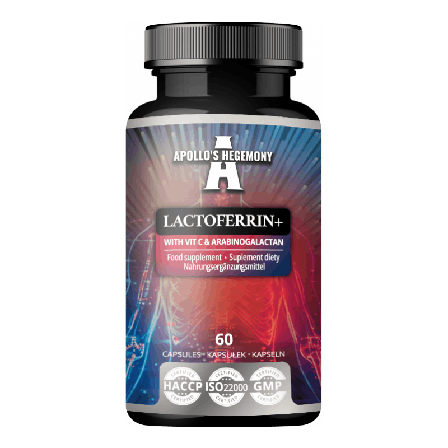 Laktoferrin kapsler + arabinogalaktan, 60 stk