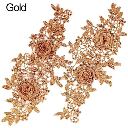 1 par broderilapper Sy på lapper GULL