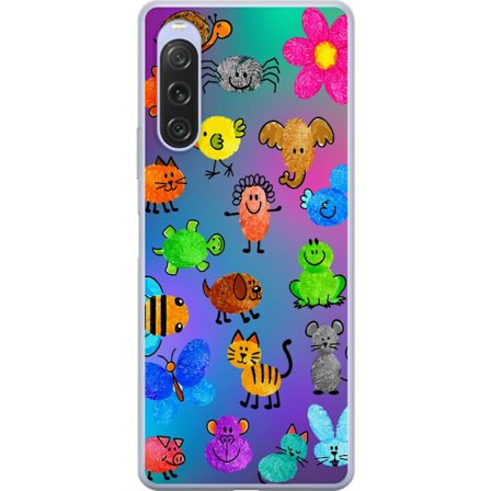 Kompatibelt Mobildeksel til Sony Xperia 10 V Little Scribble Friends