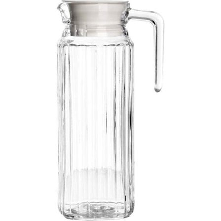 Ravenhead Kylskåpsdörr 1,1L Picknick Vatten Glaskanna Jug med Lock, glas med plastlock