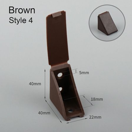 Vinkel Hjørnekode Plast Hjørnekode BRUN STYLE 4 STYLE 4