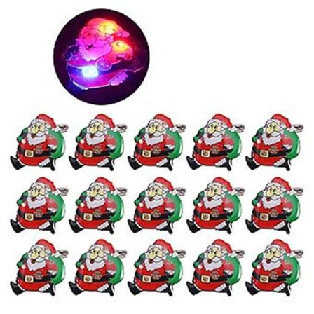 25 stk. Julemand med en gavepose Badge Broche med LED-lys til børnegaver