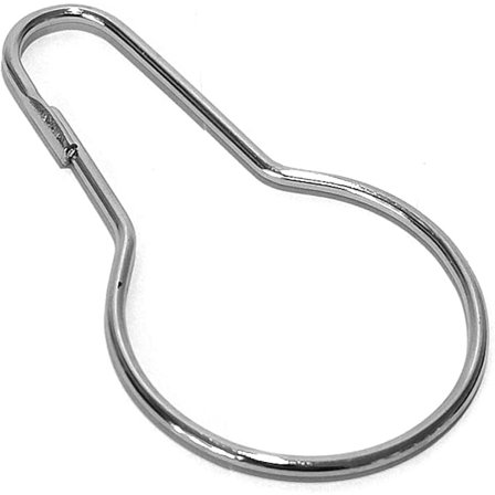 Stål gardin krokar 10 ringar för duschdraperier.