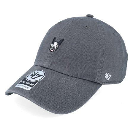 47 Brand - Grey unconstructed Czapka Z Daszkiem - Dog Base Runner Icon 47 Clean Up Charcoal Dad Cap @ Hatstore