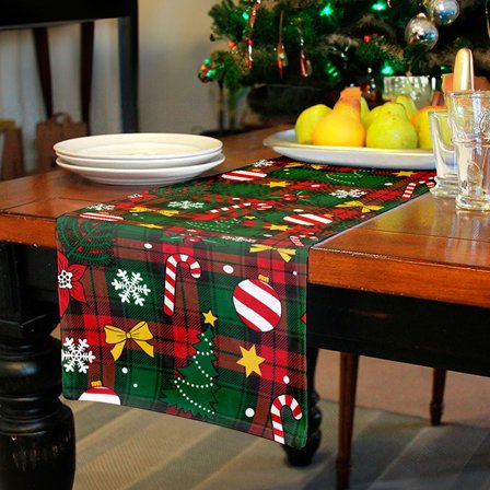 Juleløber med Rutemønster