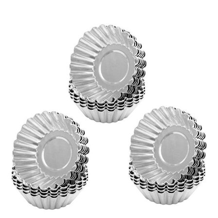 30 stk. Æggetærteforme Mini Aluminium Kage Muffin Forme Dåser Non-stick Cupcake Kageforme Køkken Genanvendelige Bageværktøjer