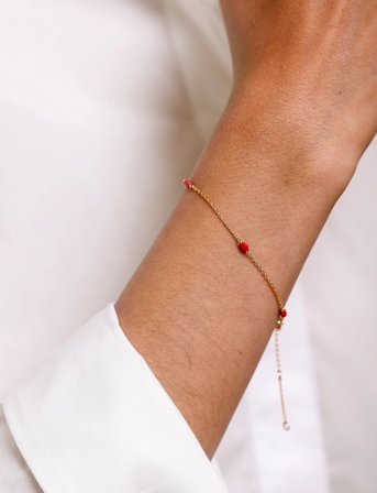 Design Letters Little Big Love Multiple Hearts Bracelet - Goldplated - Gold - ONE SIZE