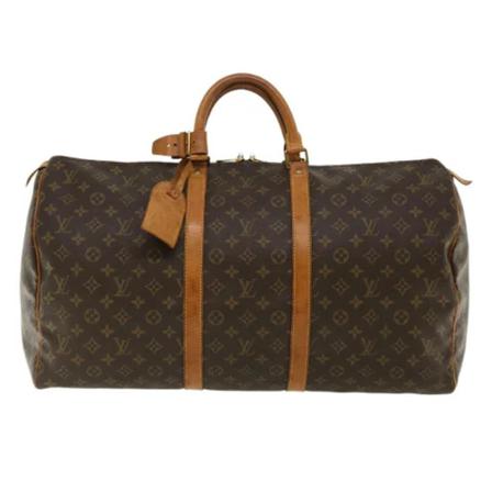 Louis Vuitton Vintage Pre-owned Keepall 55 Monogram Tas , Bruin , Dames , Maat: ONE Size Vintage Tassen