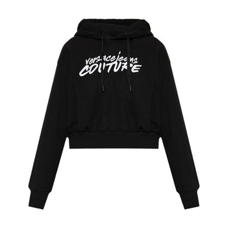 Versace Jeans Couture Hoodie with logo Sort, Dame
