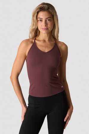 Nimble Strappy Tank Top W Dull Berry Red