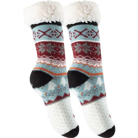2-pak Myselige og varme sokker med skridsikkerhed White/Black 36-42