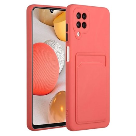 Card Holder Suojakuori For Samsung Galaxy A12 5G - Coral