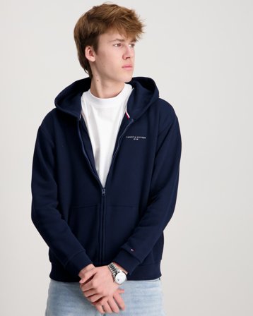 Tommy Hilfiger MINI CORP ZIP THROUGH HOODIE Blå Huvtröjor/Hoodies Kille - Kids Brand Store
