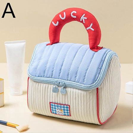 Sød Cottage Makeup Taske til Piger, Bærbar Stor Kapacitet Hudpleje Opbevaringstaske