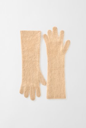 Soft Goat - Brushed Gloves - Cashmere gloves - One Size - Camel