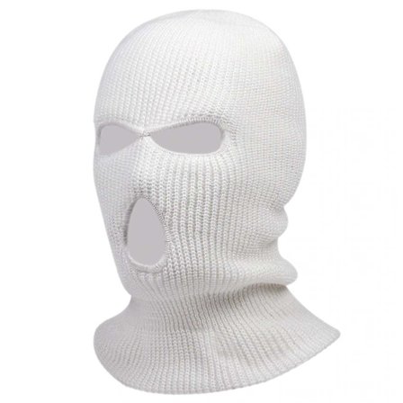 Hvit Balaklava Ski Mask Rånerlue Hvit