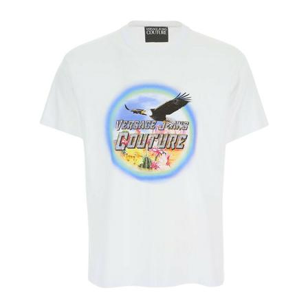 Versace Jeans Couture, T-Shirt Wit, Heren, Maat:L