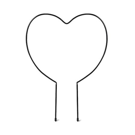 Metaljern rund hjerteformet haveplantestøttestativ til gør-det-selv-potte klatreplanter Vinstativ