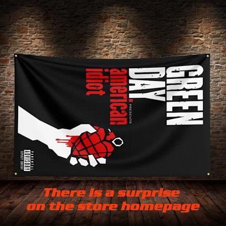 3 x 5 FT G-Green Days Flag Banner Musikplakat Eventyr Tapet Baggrund Havefest Banner Værelse Garage Stue Dekoration ZZZ1206 60 x 90cm