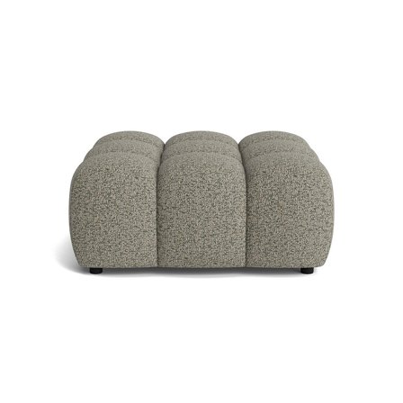 Puffy Pouf, 95x95x40cm, Puente Grün, moderner Polsterhocker, gestepptes Design, quadratischer Sitzpouf, bequemer Fusshocker für Wohnzimmer.