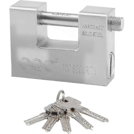 2 stk. Containerhengslåser 5 Nøkler 94mm Herdet Solid Stål Kraftige Hengslåser Industrielle Rektangulære Hengslåser For Container Garasje War-HP