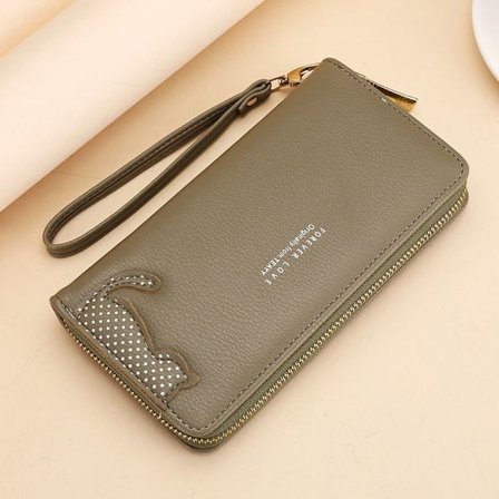 Lang pung møntpung GRØN