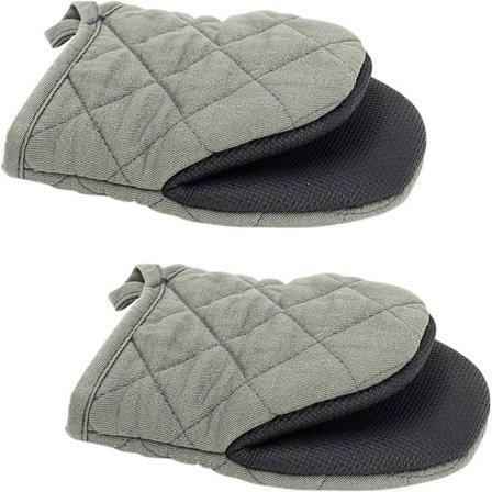 (Rød) 2-pak Varmebestandige Silikone Skridsikre Bagehandsker til Ovn, Madlavning, Grill, BBQ