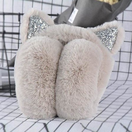 Ørevarmere Varme Ørevarmere Kvindelige Efterår og Vinter Version Studerende Ørevarmere Søde Tegneserie Plys Ørebeskyttelse Antifrys Ører Katteøre 