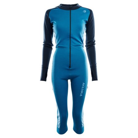 Aclima WarmWool Overall 3/4 Woman Women base layer set Blue M