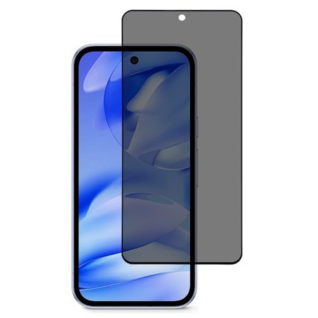 SKALO Google Pixel 9a Privacy Hærdet Glas Skærmbeskyttelse - Sort