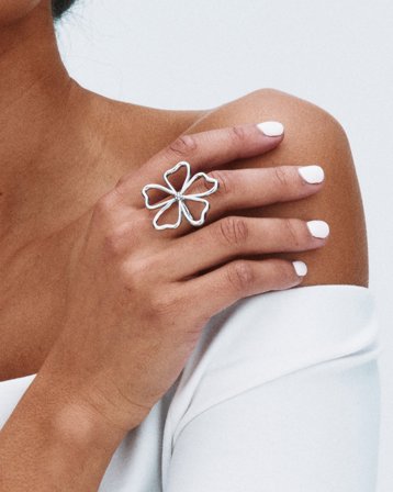 Edblad Alba Ring L Steel Sølvfarvet Smykker Pige - Kids Brand Store