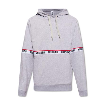 Moschino Logo Drawstring Hoodie Grå, Herre