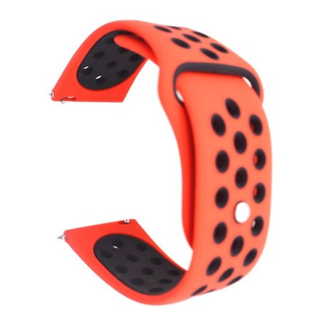 Samsung Galaxy Watch Active tvåfärgat klockarmband i silikon - Röd / Svart