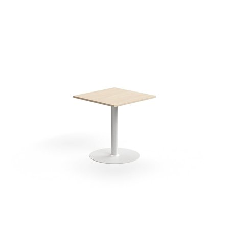 Table ALVA, 700x700x720 mm, high pressure laminate, white/birch