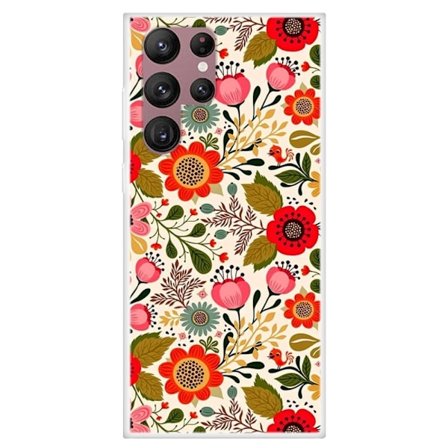 Deco Samsung Galaxy S22 Ultra deksel - Fargerike Blomster