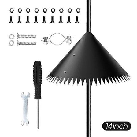 Oravankestävä suojus lintujen ruokintatolpalle, ammattimainen lintujen ruokintalaitteen suojakansi, pihoille{KDO}