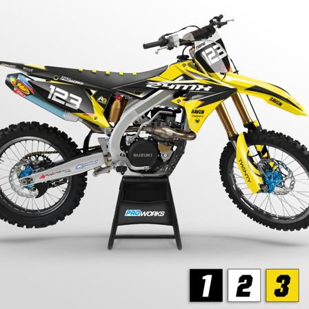 Compleet Geïnspireerd Stickerset en Nummerplaatstickers - Suzuki RM-Z 450 2005-2026