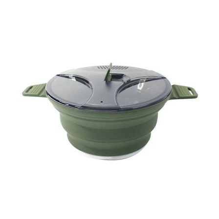 Sammenleggbar Silikon Campingkjele Panne Gryte Bærbar Sammenleggbar Varmebestandig Kokekar Gryte for Utendørsbruk