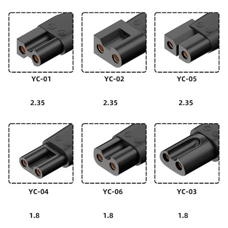 6 stk Type-C laderadapter barbering strømadapter for elektrisk hårklipper skjeggtrimmere, barbermaskiner, skjønnhetsinstrumenter db