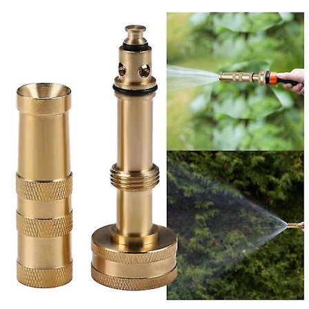 Høytrykksspyledyse Kraftig, messing Vannslangedyser for hageslanger, justerbar funksjon