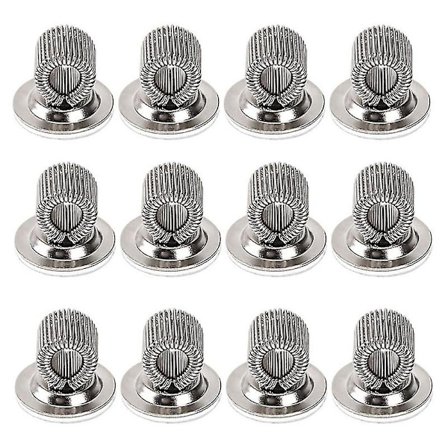 12 stk. Rustfritt Stål Penn- og Blyant Holderklips med Justerbar Fjærlokke Limpenn Klipsholder