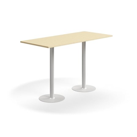 Bar table VERTICUS, 1800x800x1100 mm, birch/white