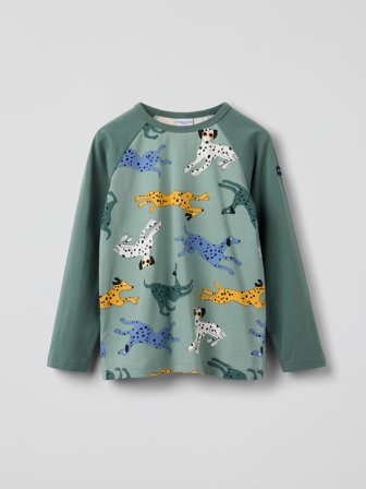 Polarn O. Pyret - Long-sleeved t-shirt dalmatians - 98 - Childrenswear - green