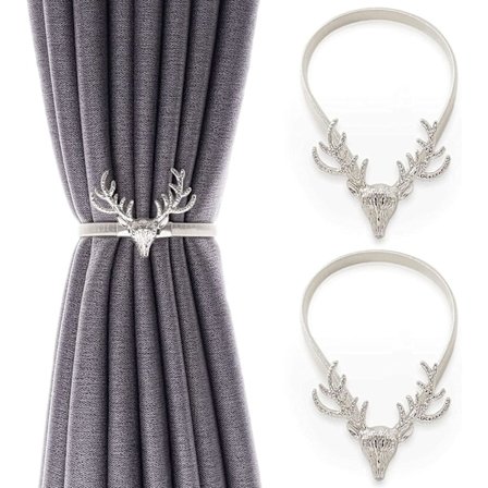 2 kpl Verhonpidikkeitä Metallikoukulla Hirven Muotoinen Verhosolki Verhopidike Moderni Verhonpidike Koristeellinen Ikkunatarvike Sänkyyn