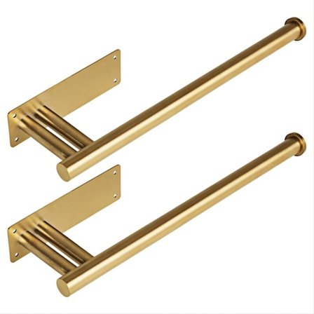 2 kpl:n pakkaus kaapin alle asennettavia paperipyyhepidikkeitä, ruostumattomasta teräksestä valmistettu seinäkiinnitys, itseliimautuva tai porattava 