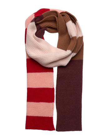 Cass Block Scarf Accessories Scarves Winter Scarves Röd Becksöndergaard